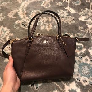 Petite Brown Leather Coach Purse
